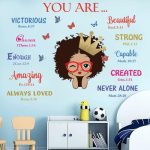 GADGETS WRAP Black Girl Magic Inspirational Wall Decals Quote I’m Kind Princess Wall Sticker