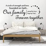 Gadgets Wrap Cute Our Family Forever Together Wall Stickers Self Adhesive Art Wallpaper for Baby Kids Rooms Décor