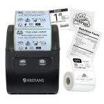 SHREYANS 58mm Label Printer (2 in 1) – Thermal Label & Receipt Printer (50×30 Label Combo) Free 250 Labels | Can be Used to Print Product Name Tags Barcode Batch MRP Expiry Date Brand Logo etc