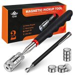 Magnetic Pickup Tool Gifts For Men – 2 Pack LED Light Telescoping Flexible Magnetic Pick Up Tool, Extending Magnet Tool kit, Gadget For Men, Unique Gifts For Dad, DIY Handyman, Husband, Boyfriend