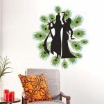 GADGETS WRAP Decoration Wall Stickers| Wall Sticker for Living Room -Bedroom – Office – Kids Room – Hall – Home Décor| Radha Krishna Wall Sticker & Decal Vinyl Sticker