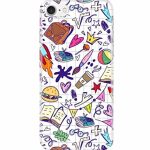 Dugvio Printed Colorful Hard Back Case Cover & Compatible for Apple iPhone 7 / iPhone 8 / iPhone SE 2020 | Student Study Gadgets Art (Multicolor)