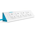 Anchor by Panasonic 4 Way Extension Board Socket with Single Switch | 4 Way Socket with 1.5 Mtr Extension Cord | Multi Plug Socket for Home Wall, Office (22061)