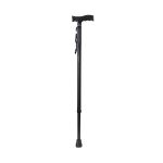 SMIC Adult Walking Stick Cane for Men/Women/Old Age People, Alluminum, Height Adjustable Walking Stick (Black)