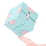 MONKEYTAIL Blue Infinity Cube | 1 Pc | Stress Relieving Turn Spin Puzzle Game for Children & Adults| Durable| Educational Mini Gadget for Pastime as Birthday Gift for Kids of All Age Group