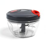 DeoDap Manual Vegetable Chopper – Handy & Efficient Kitchen Cutter Compact, Powerful Chopper – Stainless Steel Blade – Compact Design for Chopping Fruits and Vegetables with Ease – (Black)