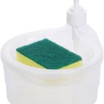 Homaxa 2 in 1 Double Layer Liquid soap Dispenser with Pump and Sponge | 15 x 16 x 17 CM | Multi-Color