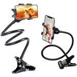 Sounce Mobile Stand Holder Metal Built – Cell Phone Stand Perfect for Video Table Online Class Home Bed Flexible Charging Hand Bike Movie Office Gift Desktop Heavy Duty Lazy Mount Multi Angle Clamp