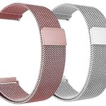 AMiRiTE ADS132 20MM Stainless Steel Magnetic Milanese Loop Bands / Straps Compatible with Amazfit GTS 2 Mini , Amazfit Bip/ Bip U/ Pro/ Lite, Bip S , Amazfit GTS/ 2/ 2e/ GTR, Samsung Galaxy Watch 6 Classic Bands 47/43/44/40mm, Samsung Galaxy Watch 5 Band 40mm 44mm, Galaxy Watch 5 Pro 45mm, Galaxy Watch 4 40mm 44mm, Galaxy Watch 4 Classic Band 42mm 46mm