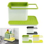 Zollyss 3 In 1 Kitchen Sink Organizer For Dishwasher Liquid, Brush, Cloth, Soap, Sponge, Etc. – (Pack Of 1,Plastic)