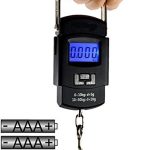 BOLT ELECTRONIC HEAVY DUTY PORTABLE HOOK TYPE DIGITAL LED SCREEN LUGGAGE WEIGHING SCALE 50 KG / 110 LB (BLACK)