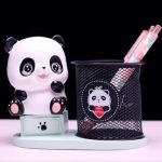 BOENJOY Gifts – Panda Pen Holder, Panda Pencil Holder, Creative Office Desk Support Decoration Man Boy Girls Gadgets Stationery Storage Box Unique Gifts for Panda Fans