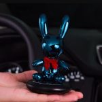 Dratal Love Rabbit Car Decoration Perfume Car Interior Center Console Instrument Panel Decoration Car Aromatherapy Seat (GREEN-COLOGNE)