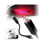 Sulfar USB Roof Star Projector Lights with 3 Modes, USB Portable Adjustable Flexible Interior Car Night Lamp Decor with Romantic Galaxy Atmosphere fit Car, Ceiling, Bedroom, Party (Plug&Play, REd)