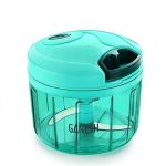 Ganesh Multipurpose Plastic Vegetable Chopper Cutter 3 Blades for Effortlessly Chopping Vegetables and Fruits for Your Kitchen, Pool Green (725 ml)