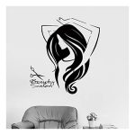 GADGETS WRAP Beauty Salon Woman Hair Barber Shop Stickers Vinyl Wall Decal Beautiful Girl Silhouette Modern Home Decoration Posters  Wall Decoration Decal Sticker