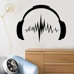 GADGETS WRAP Wall Decal Vinyl Sticker Girls Boys Audio Wave for Office Home Wall Decoration