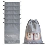 Rusabl Shoe Bag for Travel & Storage Travel Organizer for Women & Men Travel Accessories Shoe Organizer Shoe Bags Pouches Travel Shoe Cover Sustainable & Recyclable Travel Essentials – Pack of 6, Grey