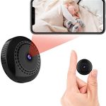 PKST Mini WiFi Camera, 1080P Camera with Audio and Video, Ultra Lightweight Mini Nanny Camera with Night Vision and Motion Detection for Home and Office Security（Upgraded Phone APP）