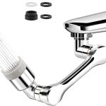 YOGIMOONI 1080° Swivel Faucet Aerator Rotatable Multi-Functional Extension Faucet, Faucet Extender for Taps, Tap Extender for Kitchen Sink with 2 Modes Splash Extension Faucet Filter