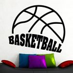 Gadgets Wrap Basketball Logo Wall Stickers Decals Vinyl Art Home Interior Decoration Sports for Kids Wall Decal Mural Vinyl Sticker (56cm x 67cm)