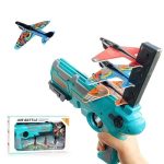 Anubhav Janni Enterprise Air Battle Gun Toy with 4 Paper Foam Glider Planes Kids Gadget for Fun Outdoor Sports Activity Catapult Pistol Continuous Shooting Flyers Airplane Launcher Toy Aircraft Planes