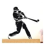 GADGETS WRAP Baseball Player Sports Wall Decor Vinyl Decal Sticker Art Mural Mural Decal Sport Style for Kids Room Wall Decoration Decal Sticker