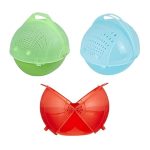 Fab Finds “Fruit Basket with Net Cover- Smart Kitchen Appliances, Tools, and Gadgets for Home Utility- Perfect for Fruits, Vegetables and Rice Washing, Straining & Draining, 2100ml Fruit Basket.