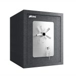 Ozone Anti-Burglary Security Safe with Manual Lock – Safe Box Steel Construction – Ideal for Storage of Cash, Jewellery and More – Volume -78 Litre, (46WX55.5HX36D-CM). (Black Structure Matt) (Manual)
