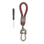 omuda Braided Keychain Leather Strap Keyring Accessories Key Chain Ring PU Rope Hook Keyring with Zinc Alloy