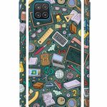 Mugruch Hard Back Case Cover for Samsung Galaxy M12 / Samsung F12/ Samsung A12 | Student Study Gadgets Pattern | Design- 24