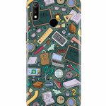 Mugruch Colorful Hard Back Case Cover for Realme 3 Pro | Student Study Gadgets Pattern | Design- – D24