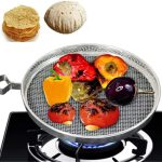 Yumun Papad Jali Grill Tawa Jali For Kitchen Cooking,grill For Induction+stove ,steel Pan For Gas Stove Steel Roti Tawa, Mesh Brinjal Roaster, Griller Roti Grill Basket Pulka Pan Roaster Grill Tawa For Gas, Stainless Steel Net Smart Kitchen Appliances Pulka Maker (Num 10, Large)
