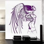 Gadgets Wrap Wall Stickers Sexy Hot Cyber Girl Angel Décor