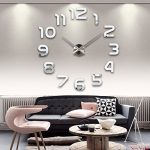 UNIQUE GADGET Acrylic Diy Large Wall Clock 3D Sticker Home Office Decor 3D Wall Clock (Covering Area:62 * 62Cm)- Al002S