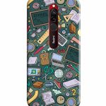 Mugruch Colorful Hard Back Case Cover for Xiaomi Redmi 8 | Student Study Gadgets Pattern | Design- – D24