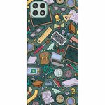 Mugruch Hard Back Case Cover for Samsung Galaxy A22 5G | Student Study Gadgets Pattern | Design- 24