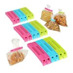 Ident Set of 18 Pcs, 3 Different Size Plastic Food Snack Bag Pouch Clip Sealer Large, Medium, Small Plastic Snack Seal Sealing Bag Clips Vacuum Sealer (Multicolor)