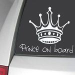 Gadgets Wrap Baby on Board Prince Vinyl car Decal, Vinyl car Decal Sticker for Baby boy