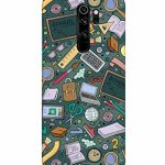 Mugruch Colorful Hard Back Case Cover for Xiaomi Redmi Note 8 Pro | Student Study Gadgets Pattern | Design- – D24