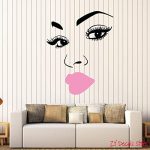 Gadgets Wrap African Woman Wall Decals Makeup Girl Face Eyelashes Lips Sticker Living Bedroom