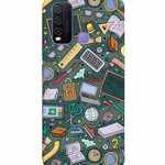 Mugruch Colorful Hard Back Case Cover for Vivo Y30 / Vivo Y50 | Student Study Gadgets Pattern | Design- – D24
