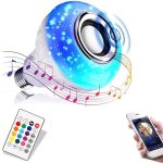 One94Store Wireless LED Light Bulb Speaker, Smart Bluetooth Music Bulb with Remote Control Color Changing RGB Bulb Lamp B22 Holder Night Light for Home, Bedroom Bar and Party Decoration (Multicolor)