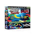 Anubhav Janni Enterprise Magic Rrack 11ft Race car with 220 Bend Flex and Glow Tracks Plastic 11 Feet Long Flexible Car Play Set for Kids Track Adjustable Jumbo & The Colourful Toy Multicolor Glowing