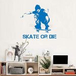 Gadgets Wrap Skateboard Boys Vinyl Wall Sticker Skateboard Ride Kids Fun Teenager, AG20-DRP-1585