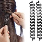 Hair Braider/Styling Tools Fashion French Hair Braiding Tool Bun Maker Hair Styling Clip Stick Hair Accessories Twist Plait Hair Accessory For Women And Girls Hair Braid- Pack of 2