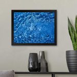 GADGETS WRAP Printed Photo Frame Matte Painting for Home Office Studio Living Room Decoration (11x9inch Black Framed) – Blue Water 2