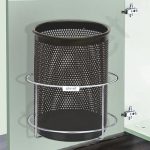 Planet High Grade Stainless Steel Bin Holder/Bucket Holder/Garbage/Dust Bin Storage Rack/Door Mount/Dust Bin Holder for Modular Kitchen/Bathroom/Home and Office (10 Inches, Pack of 1)