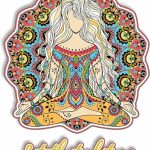 GADGETS WRAP Color Yoga Girl Sticker – Henna – Strong Adhesive Mandala Sticker – Yoga Stickers Do Not Fade and Used for Laptop, Water Bottle, Car, Wall, Notebook, Window