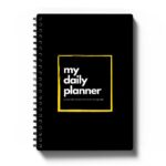 Amazon Brand – Eono Daily Planner Undated, Schedule Your Day, Manage to-do List, Goals Tracker, Wellness Tracker – 3 Month Planner (Black/My Daily Planner)